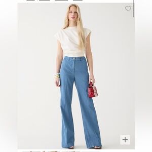 J. Crew Carolina flare chambray pant / Size 0 (NEW WITH TAGS!!)
